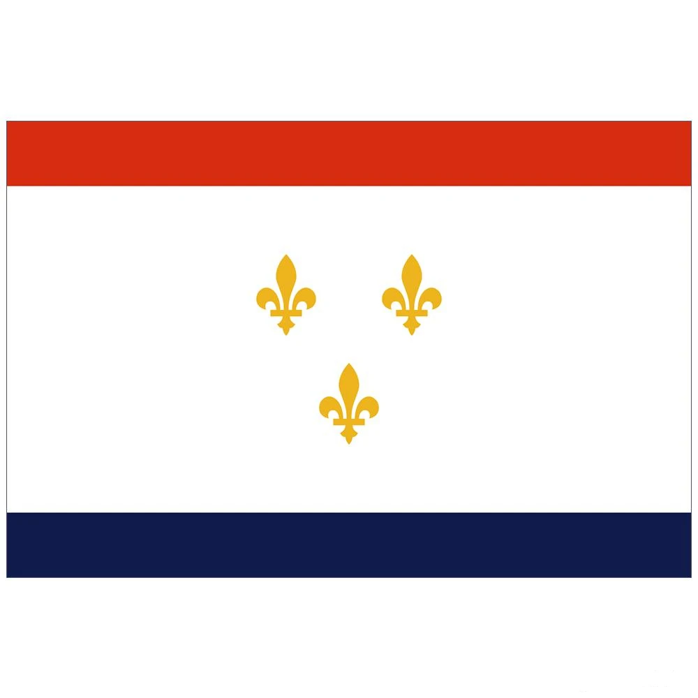 

NEW ORLEANS CITY LOUISIANA STATE Flag LA State Flag 3x5FT banner 100D 150X90CM Polyester brass grommets custom flag