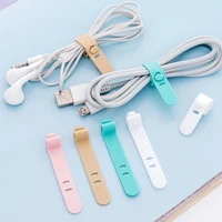 2021 new 4 pcs universal management wire cord fixer charger organizer new phone cable winder wrap earphone clipsilicone holder