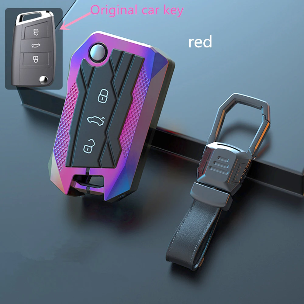 Дистанционный ключ-брелок от машины чехол Чехол оцинкованный сплав для Volkswagen VW