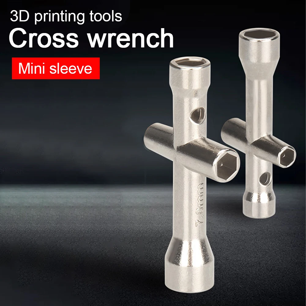 

Portable Mini Cross Wrench Spanner M2 M2.5 M4 Screw Nut Hexagonal Spanner Maintenance Tool For 3D Printer Parts Nozzles