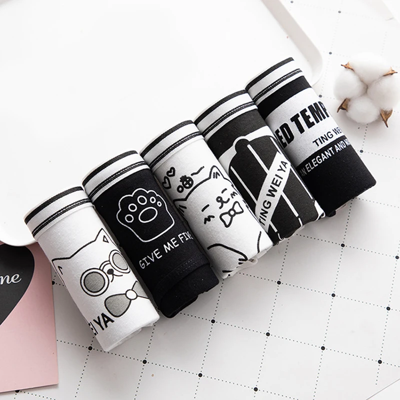 Трусики-брифы с завышенной талией черно-белые | Женская одежда