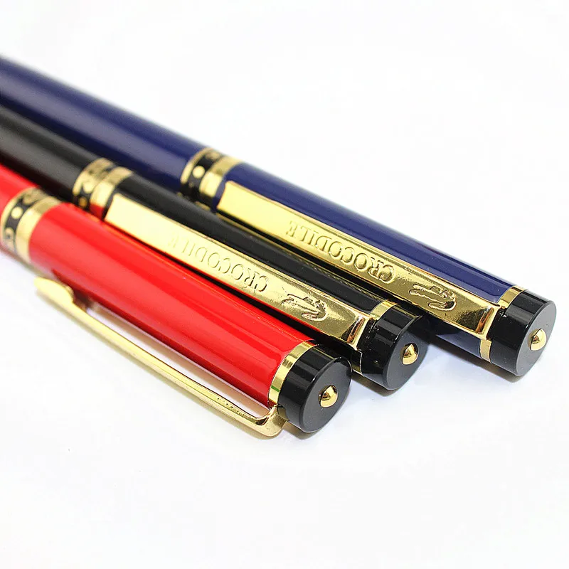 

Crocodile Metal Fountain Pen 0.5mm Nib Full Metal Body Pens Business Gift Writing Calligraphy Office Supplies