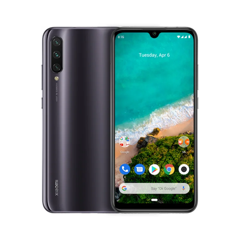 Глобальная версия Xiaomi mi мобильного телефона A3 mi A3 4 Гб 64 Гб Snapdragon 665 48MP Тройная камера s 32MP фронтальная камера 6,088 AMOLED дисплей - Цвет: Black