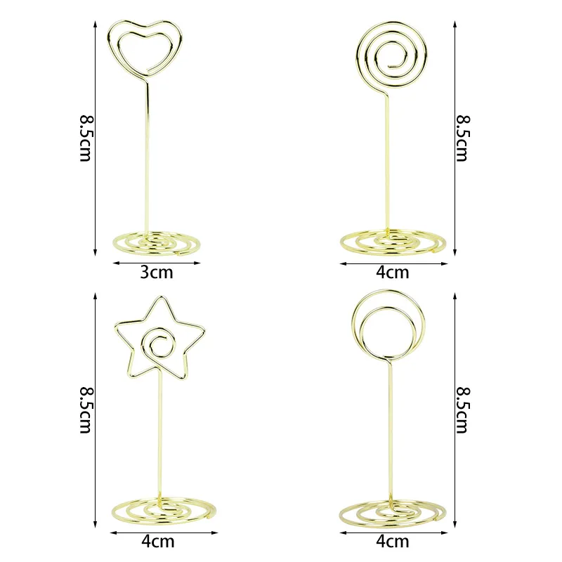 5 шт. вечерние Декор провода фото рамка-держатель розового цвета: золотистый