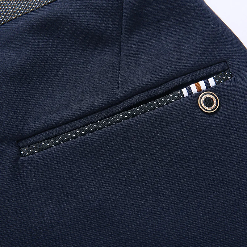 Брюки мужские Стрейчевые черные деловые повседневные штаны для молодых мужчин