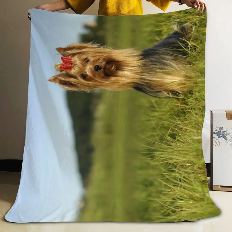 ?? Musifeカスタムヨークシャーテリア犬フランネル毛布デザイン独自の毛布フランネル毛布ソファdiyのドロップシッピング