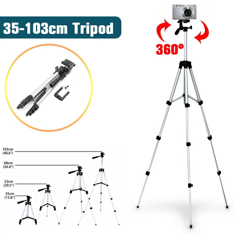 

Extendable Mobile Smart Phone Digital Camera Tripod Stand Mount Holder Clip Set for Youtube Makeup Video Live
