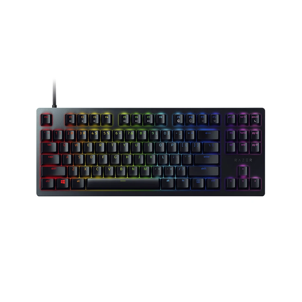 

Механическая клавиатура Razer Huntsman Tournament Edition, линейный оптический переключатель, игровая Проводная Подсветка, 87 клавиш RGB