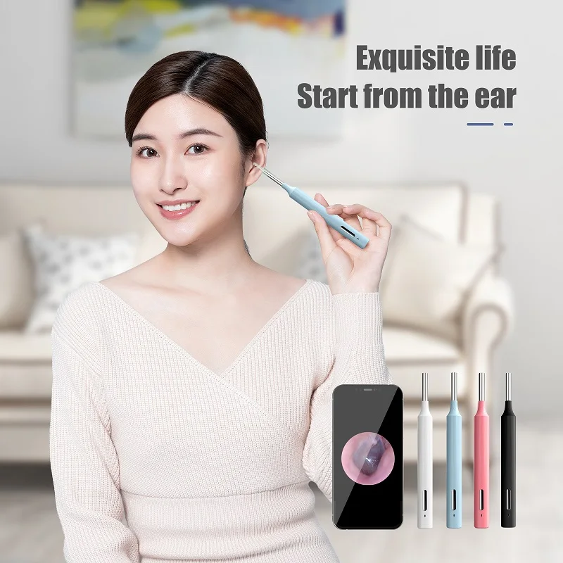 Z10 WIFI Smart Visual Ear Sticks Endoscope 4.3mm Mini Camera Earpick Cleaner Wireless Otoscope Health Care Wax Cleaning | Безопасность и