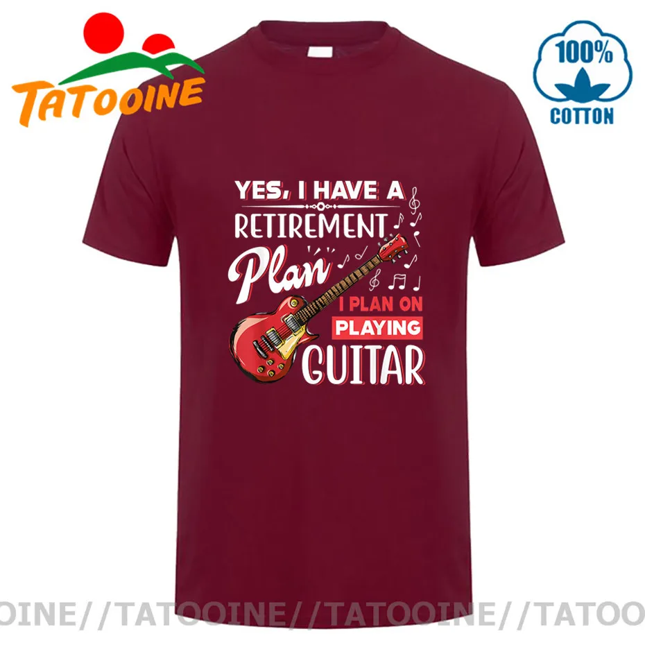 У меня есть план на пенсию футболка для игры гитаре Мужская смешная Женская