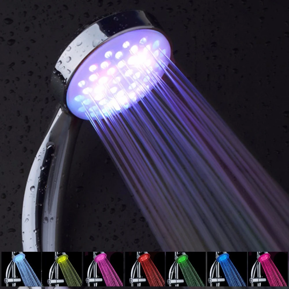 

7 Color-Changing Luminous Shower Head Color-Changing Shower Head Led Automatic Luminous Handheld Water-Saving Shower