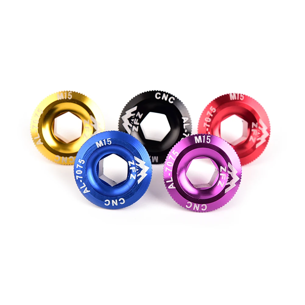 

1 x Crankset Dental Plate Cover Crank Screw Cap M15 MTB Crankset Crank CoverAluminium Alloy Road Bike Fitting 5 colors