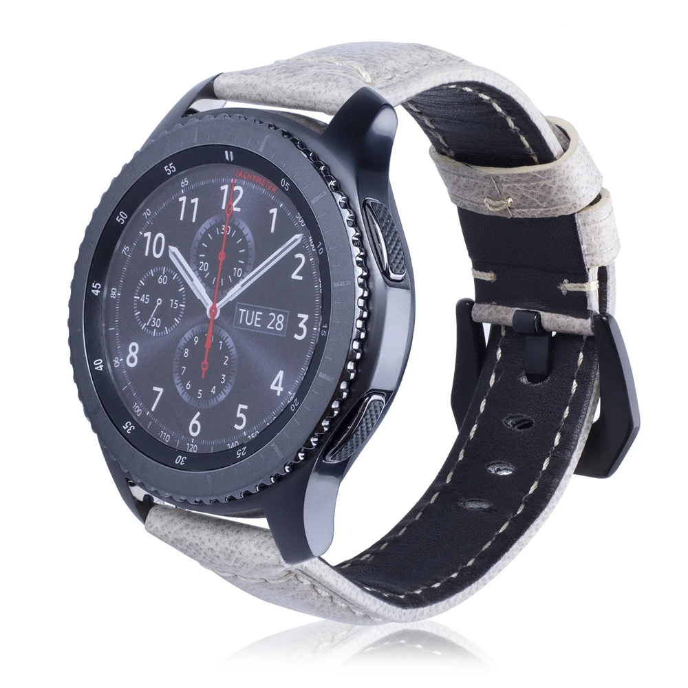 22 мм ремешок для часов Galaxy Watch 46 мм кожаный быстросъемный ремешок браслет для huawei Watch GT Amazfit GTR 47 мм Шестерня S3 ремни