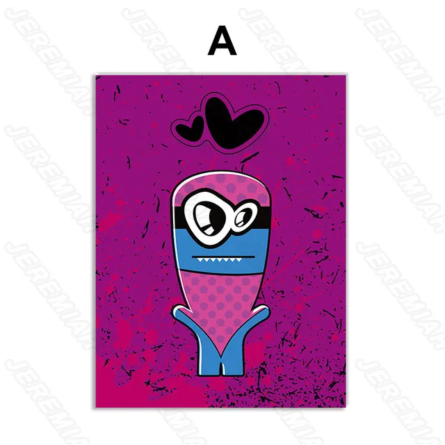 

Creative Little Red Fish Cartoon Poster Nordic Style Waterproof Ink Painting Print Painting Modern Children's Bedroom Decoration