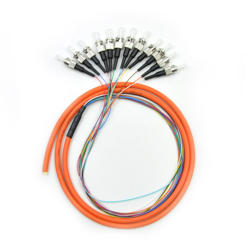 Волоконно оптический комплект Pigtail ST мультимодовый мм OM1 62 5/125 12 Core завод патч корд