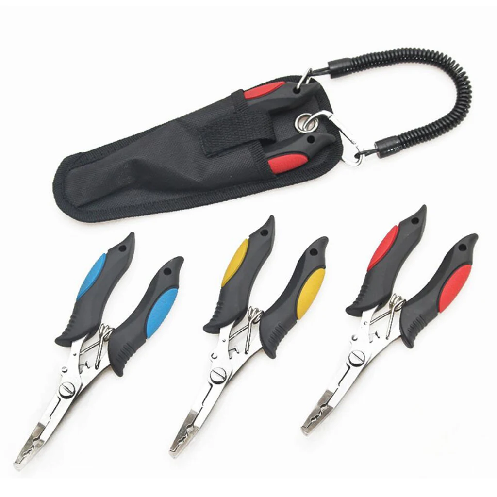 

Stainless Steel Fishing Pliers Hook Remover with Lanyard and Sheath