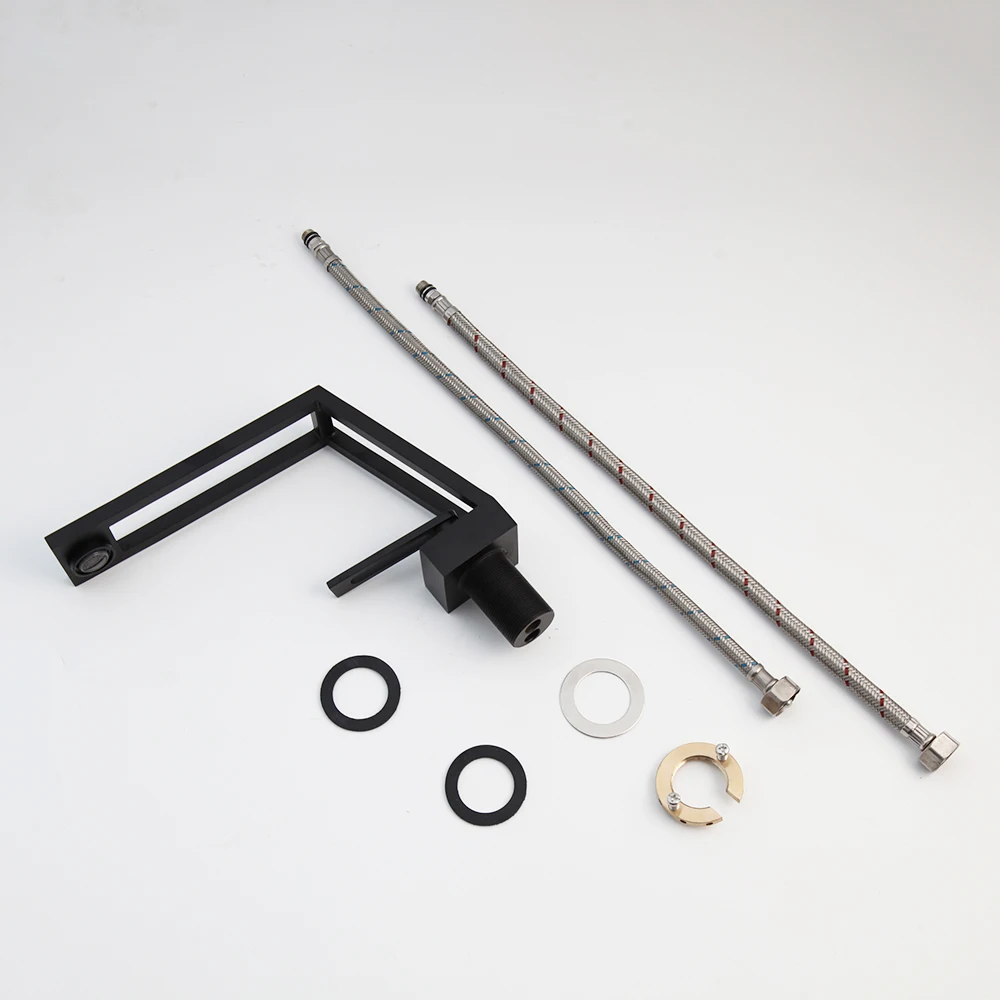 KEMAIDI Matte Black Bathroom Basin Sink Faucets Brass Deck Monuted Newly Unique Design Hot &amp Cold Water Mixer Tap Faucet |