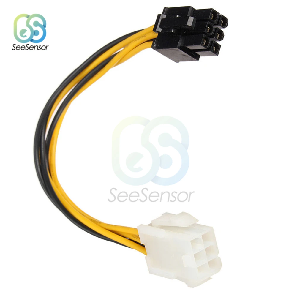 4 Pin Female to 8 Pin Male 6 Pin Female to 6 Pin Male EPS разъем кабельного шнура адаптер PC источник питания ЦП удлинитель