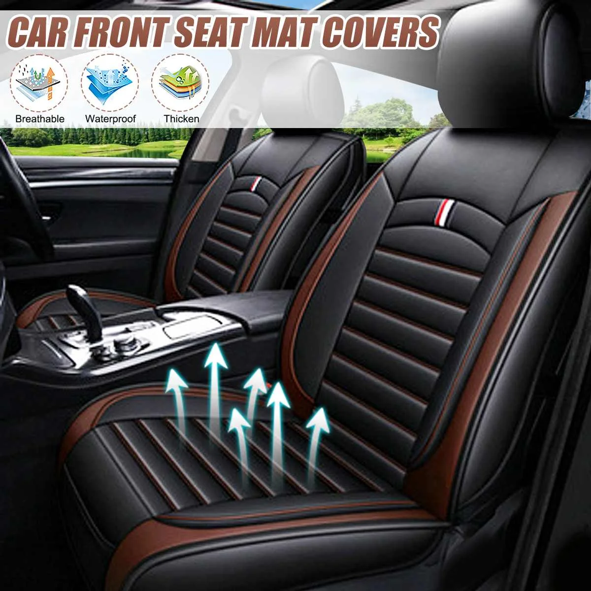 universal car seat covers set front rear seat covers leather cushion car chair seats protector mat car accessories four season free global shipping