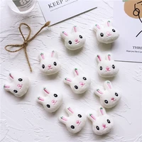 14pcslot cute cartoon white rabbit doll for children sock accessories plush rabbit appliques diy cloth accessories