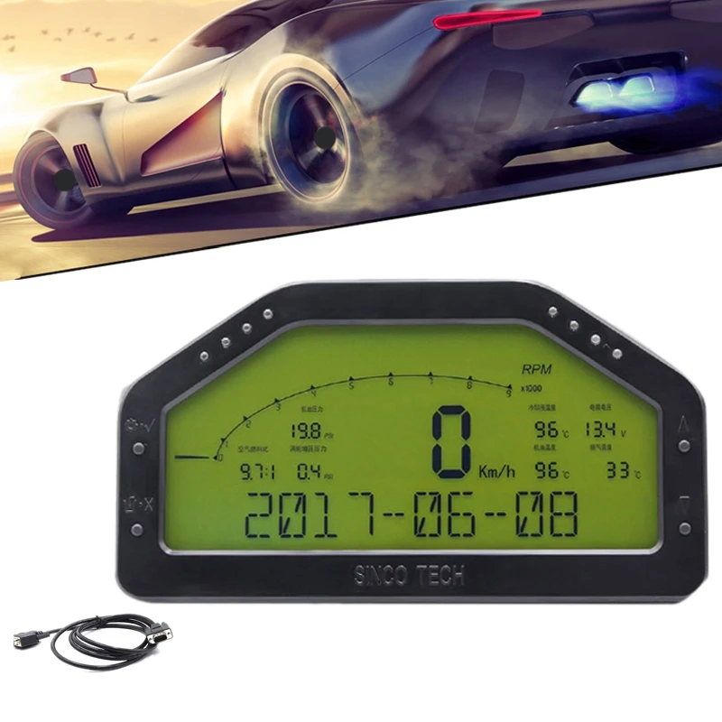 12 В Универсальный многофункциональный автомобиль гоночная приборная панель ЖК