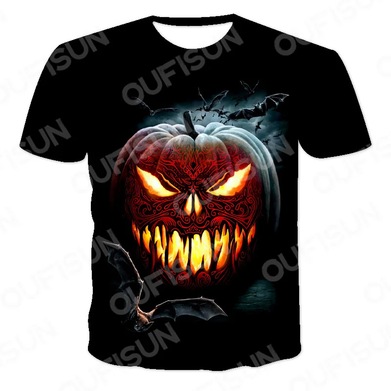 

Summer Classic 3D printing Skull Men And Women Fashion Oversized T Shirt Short Sleeve O-Neck Fashion Unisex All-Match T Shirt