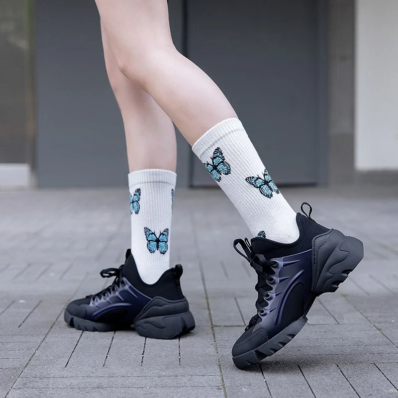 Женские носки с бабочками милые в Корейском стиле японском | Женская одежда