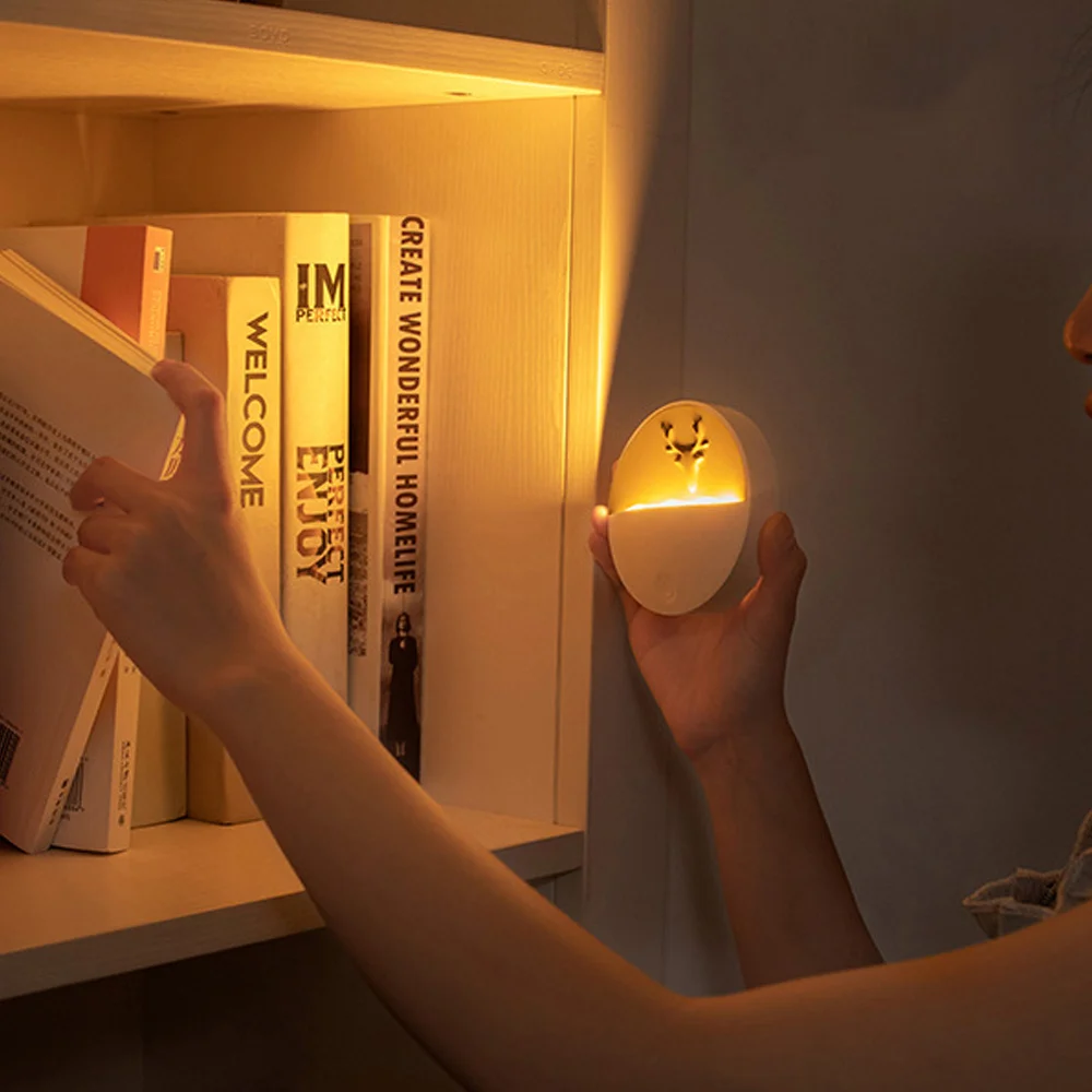 

Night Lamp With Motion Sensor Warm White Night Lights For Home As Children's Night Light For Kitchen Cabinet Wardrobe