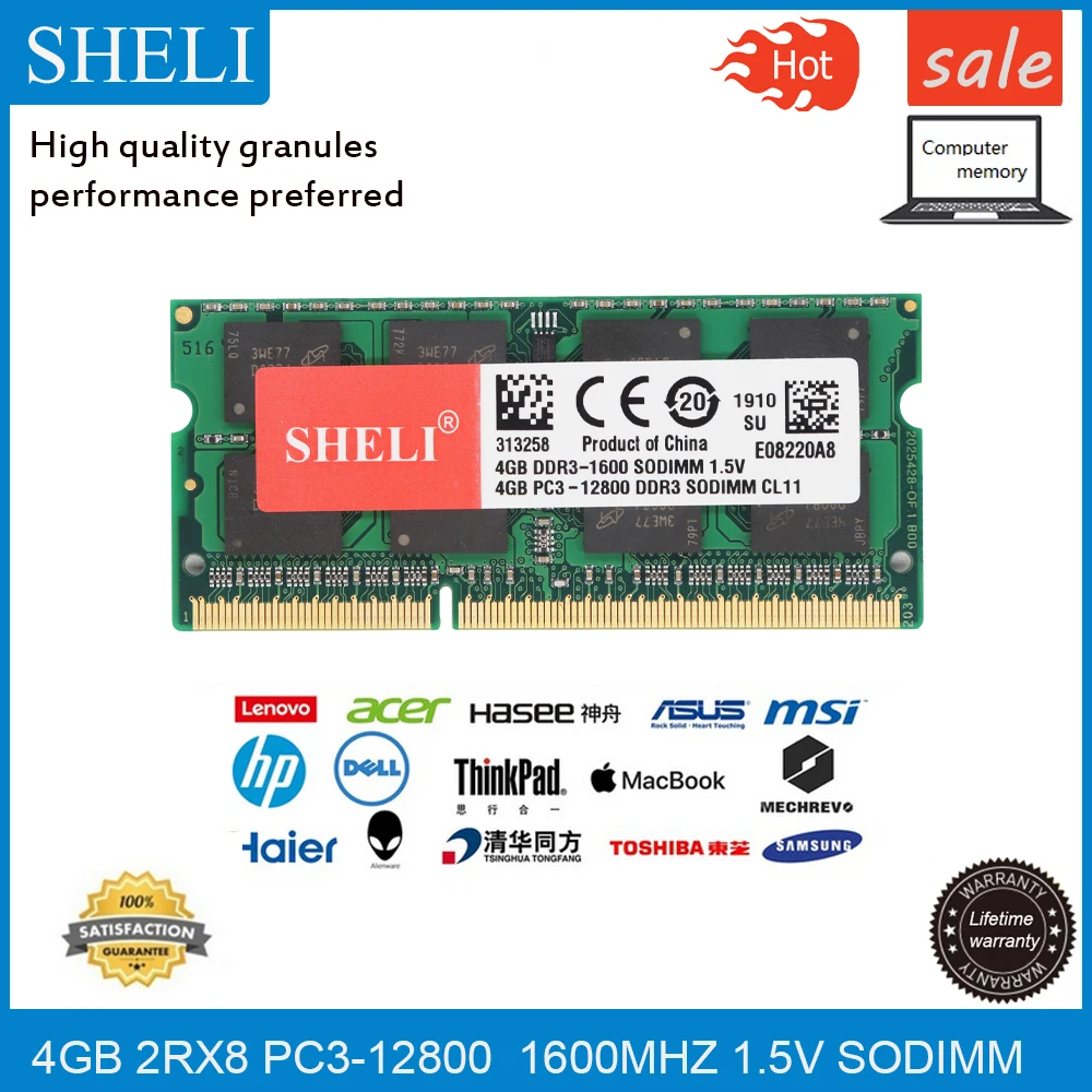 SHELI оперативная память для ноутбука 4 Гб DDR3L CL11 1600 МГц 1 5 В|Оперативная память| |