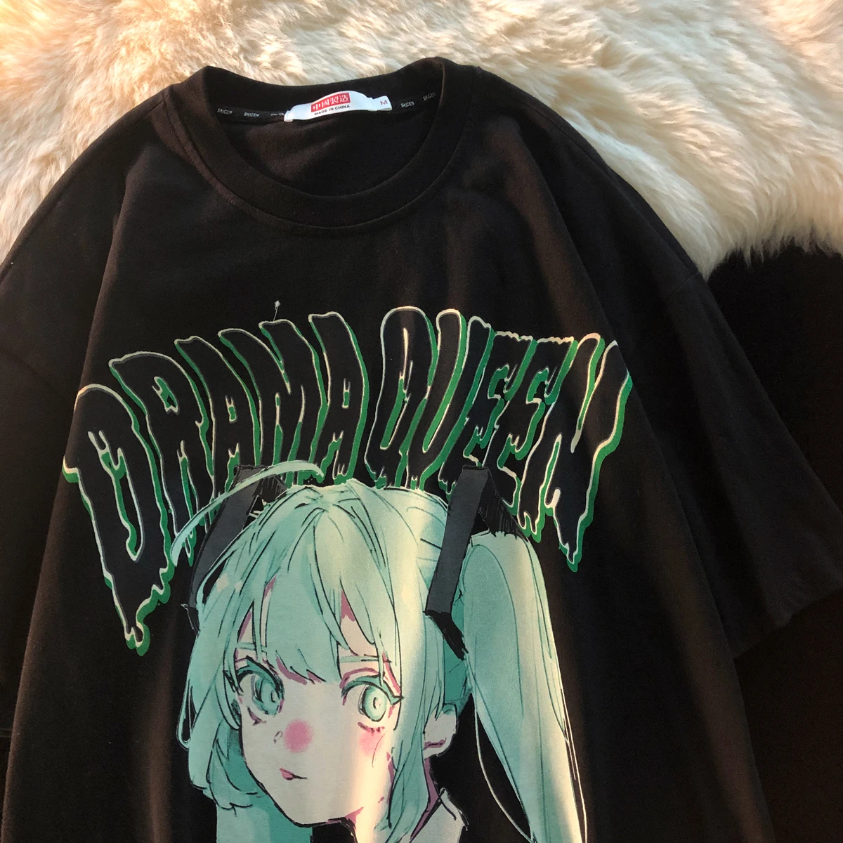 

WHOHOLL T Shirt Cartoon Anime Kawaii Sweet Girls Japan Streetwear Harajuku Casual Tops Ulzzang Vintage Summer Women T-shirt