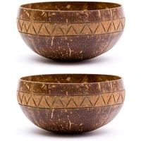 handcarved zigzag coconut bowlvegan organic salad smoothie buddha acai bowl for kitchen dining and decoratio