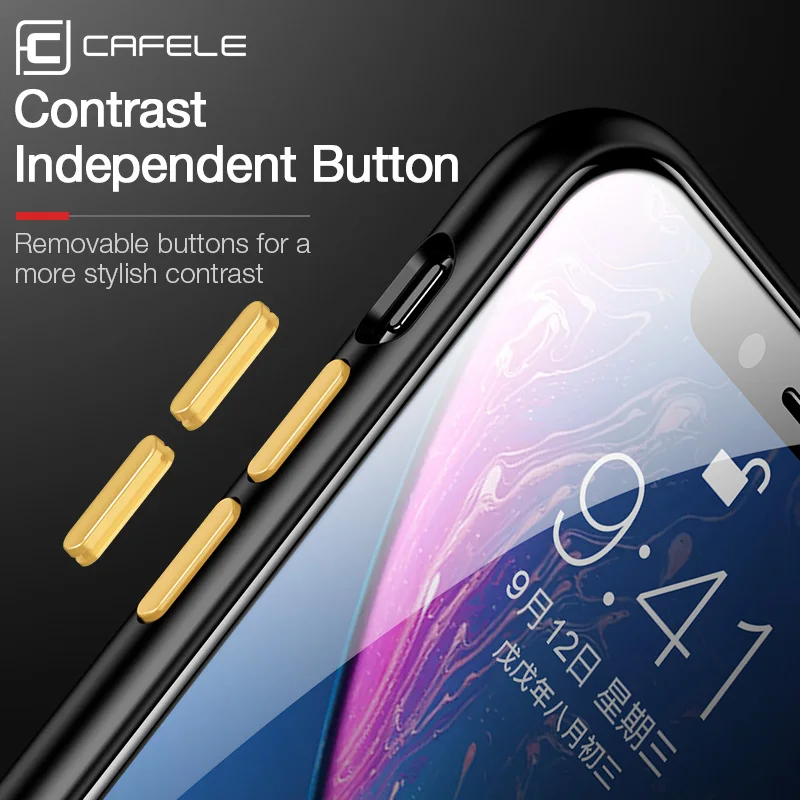 Чехол CAFELE для телефона iPhone XR Мягкий Силиконовый ТПУ чехол с жесткой задней