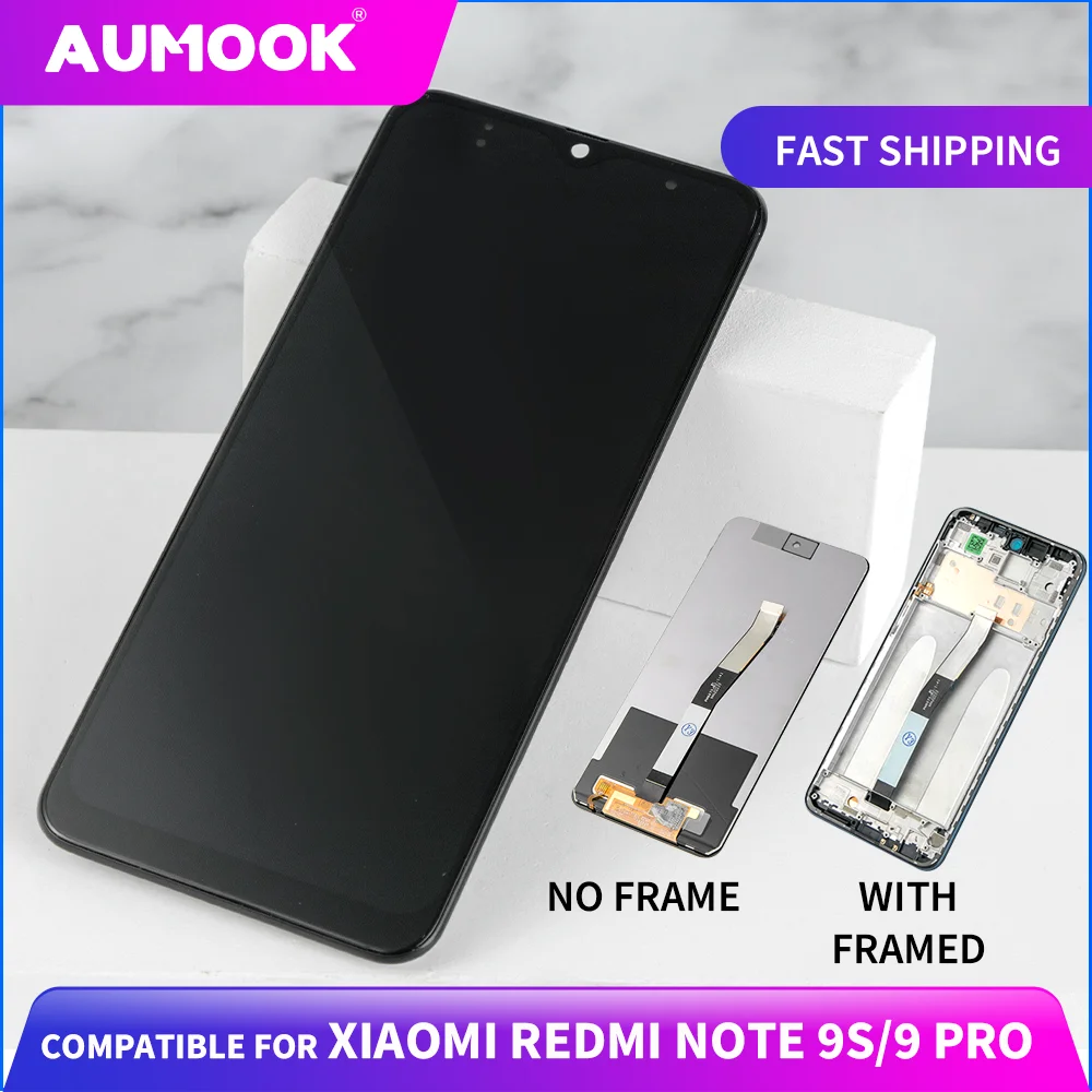 

ЖК-дисплей 6,67 дюйма для Xiaomi Redmi Note 9s note 9 pro, дисплей премиум качества, сенсорный экран с рамкой, дигитайзер в сборе, замена