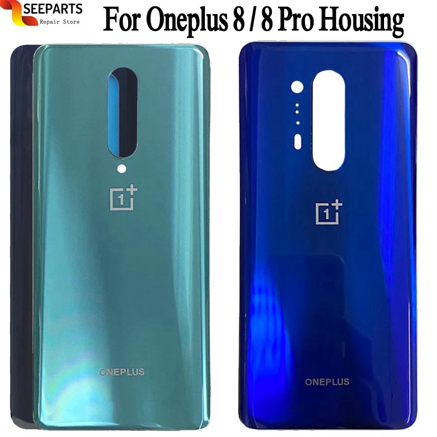 

Original For OnePlus 8 Back Battery Cover Door Rear Glass For Oneplus 8 Pro Battery Cover 1+8 Housing Case with Lens with Glue