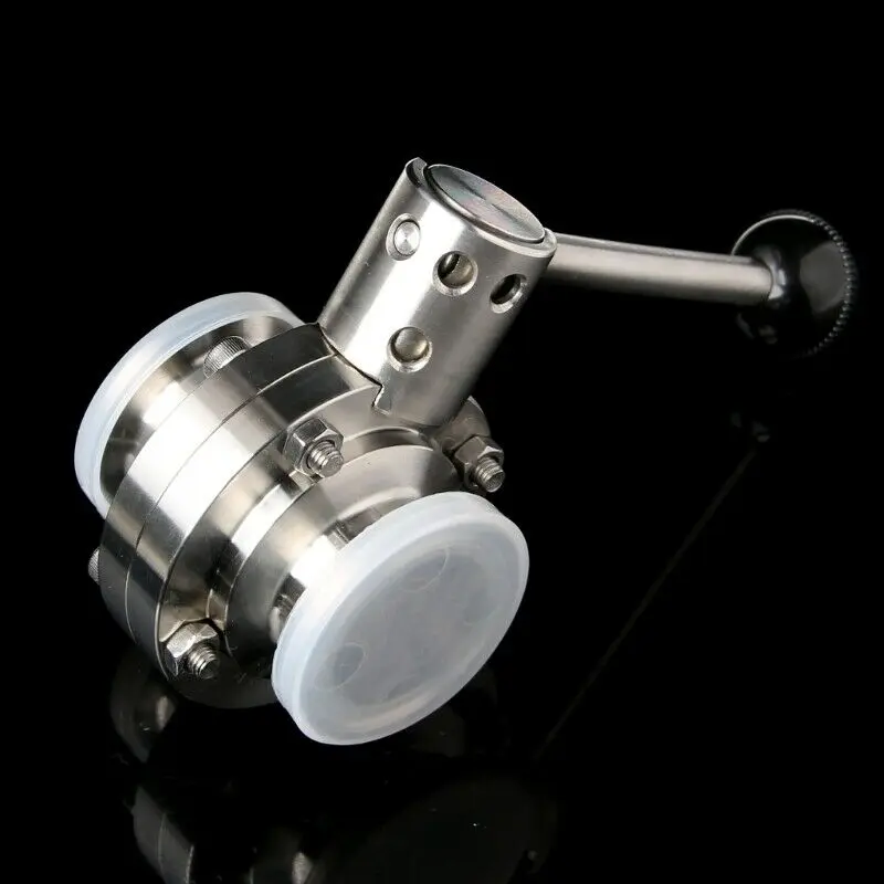 

1Pc 1.5 Inch Tri Clamps Clover Butterfly Valve Pumps Plumbing Sanitary Ball Homebrew Beer Parts