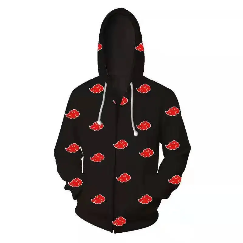 Akatsuki Uzumaki наруто костюмы Наруто Учиха толстовки itachi куртка для косплея с 3D принтом на молнии для мужчин и женщин спортивные толстовки
