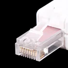 Без обжимных разъемов CCTV Ethernet кабель без инструментов кристальная головка разъем CAT6 RJ45 разъем