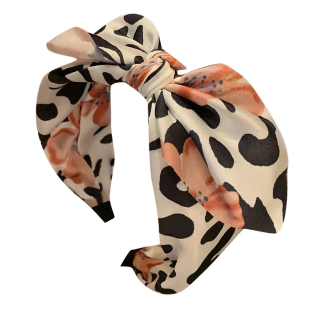 Женские аксессуары для волос Леопардовый принт женский перекрестный бант