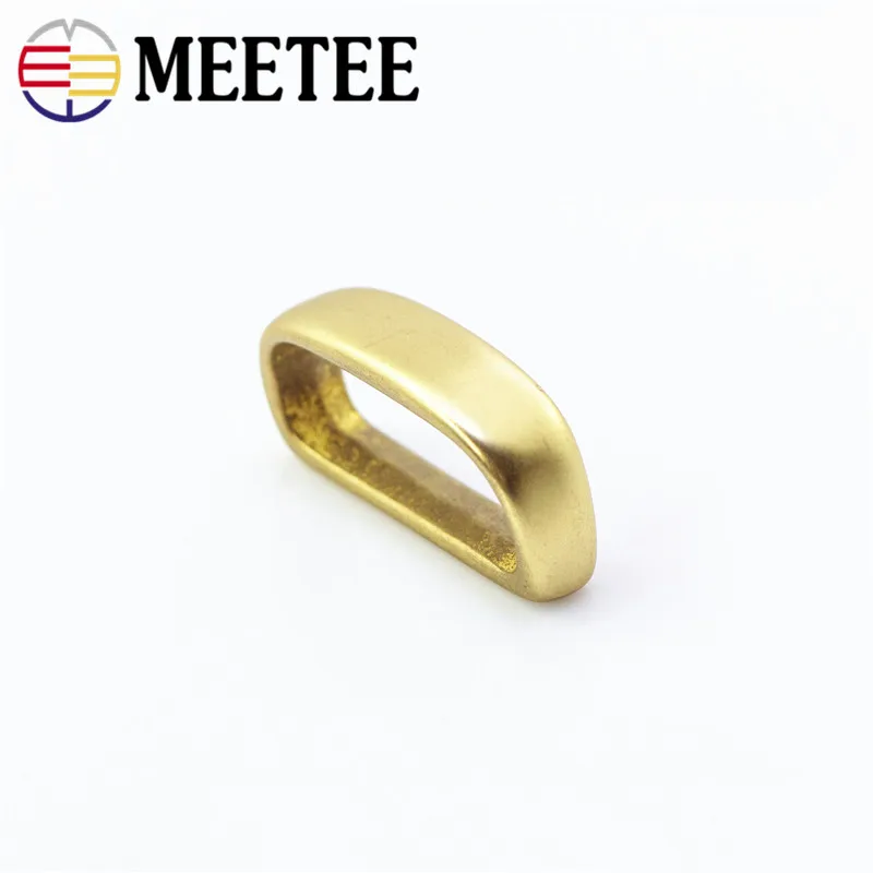 5 шт. Meetee металлическая твердая латунная петля медный ремешок кольцо Мужские