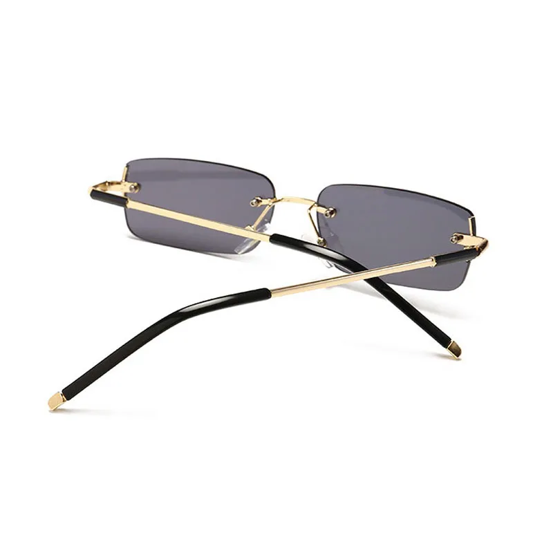 Винтажные квадратные металлические солнцезащитные очки для женщин UV400 Высокая