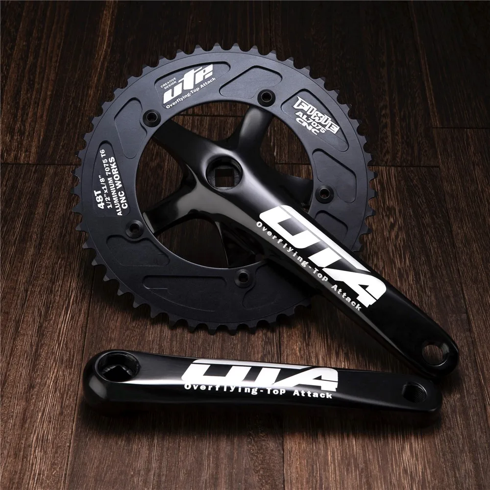 

48T Fixed Crank Bike Crank 48t Crankset Track Bike Parts Fixie Bicycle Parts Square Hole 170mm BCD 130mm Bicycle Pieces