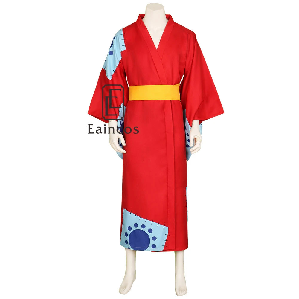 Аниме One Piece косплей Обезьяна D Луффи ВАО кантри АРК костюм шляпа кимоно юката