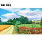 Алмазная 5D картина сделай сам, деревенский идиллический пейзаж, полноразмернаякруглая Алмазная мозаика для вышивки крестиком, картина для домашнего декора