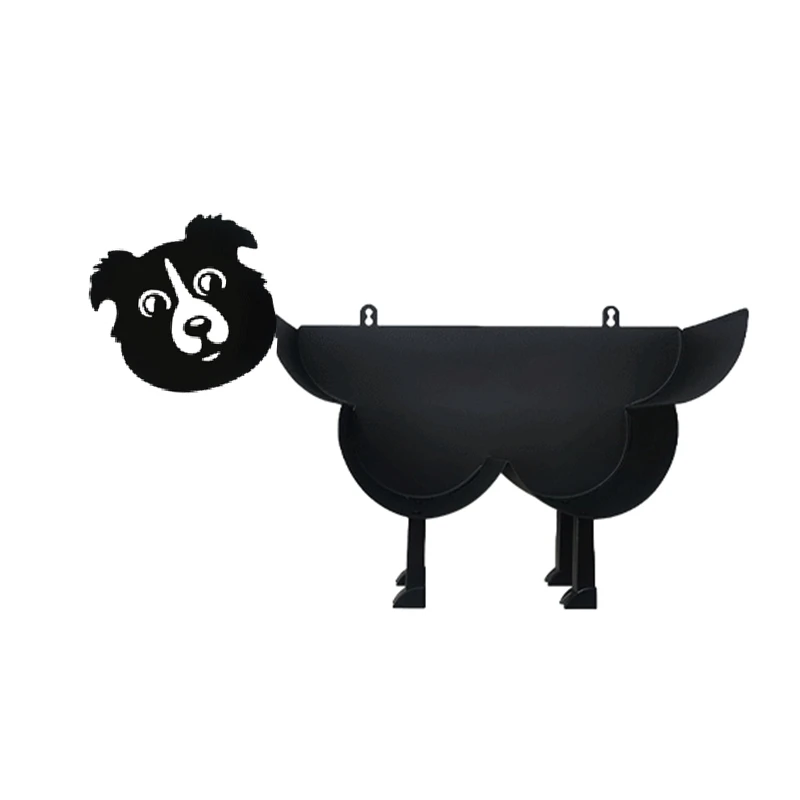 

Home Decorative Toilet Paper Holder Black Roll Holder Metal Wall-Mounted or Free-Standing Bath Tissue Storage