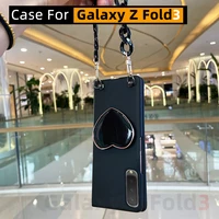 for samsung galaxy z fold3 case w22 foldable screen phone case galaxy z fold 3 case electroplated love bracket
