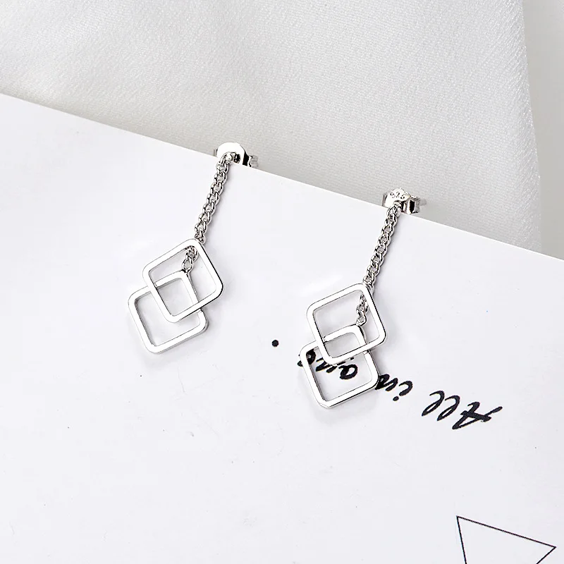 Женские серьги-подвески из серебра 925 пробы с защитой от аллергии | Украшения и