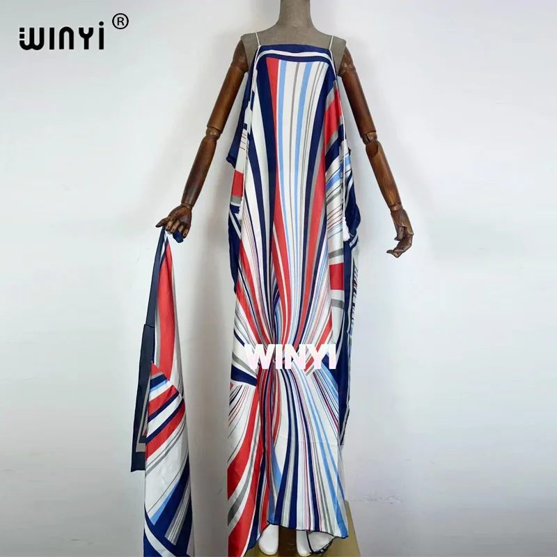 WINIYI 2021 Bohemian print suspender star women's beach travel street size one size fits all suspender skirt with scarf