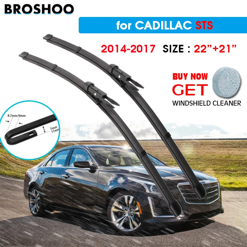 

Car Wiper Blade For Cadillac STS 22"+21" 2014-2017 Auto Windscreen Windshield Wipers Window Wash Fit Pinch Tab Arm