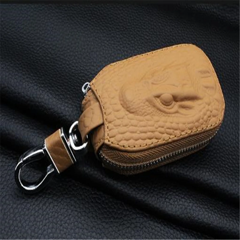 

Fashion Men Key Holder Housekeeper Leather Car Key Wallets Keys Organizer Women Keychain Covers Zipper Key Case Bag Unisex Pouch
