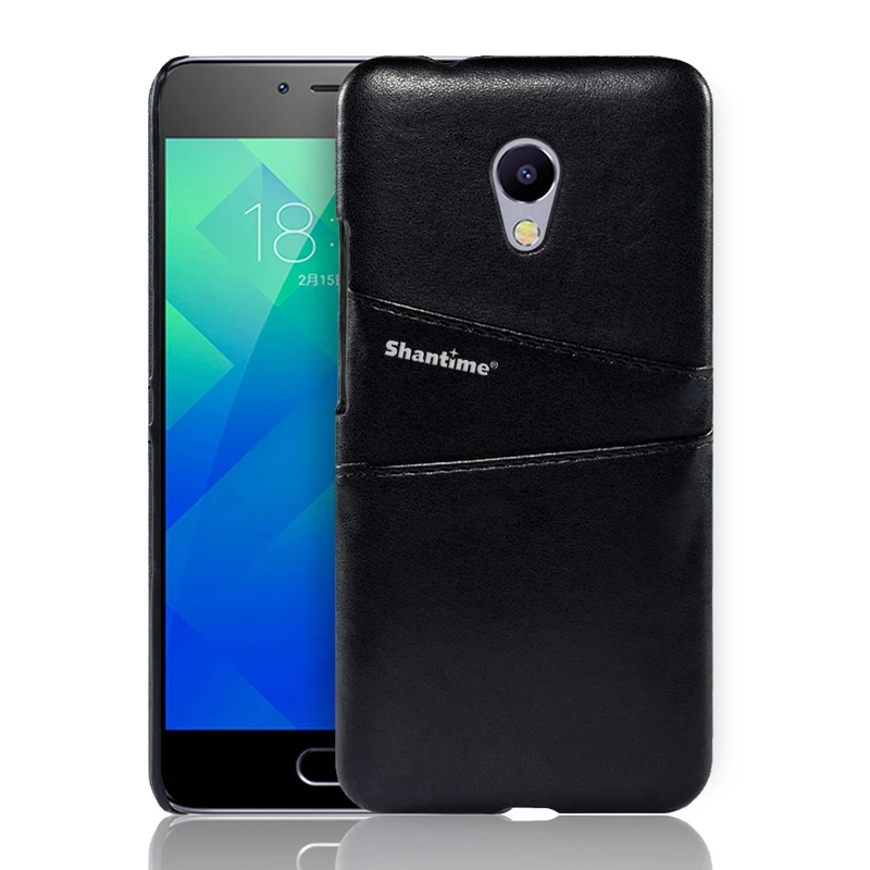 BLACK Обложка на заднюю панель из искусственной кожи для Meizu M5S A5 S6 M2 M3 чехол для Meizu M5 M5C MX 5 MX 6 M5 Примечание Бизнес слот для карт чехол для телефона - Цвет: BLACK